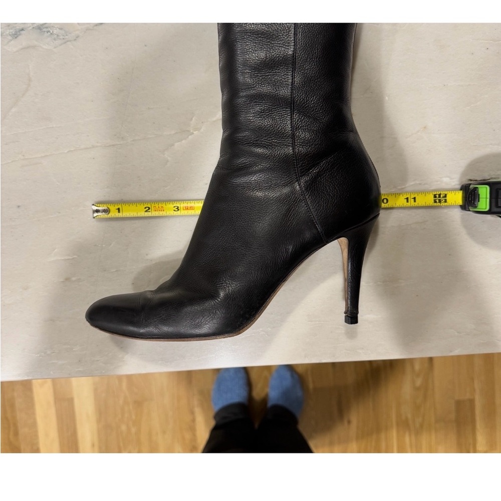 Jimmy Choo Tall Black Leather Over-the-Knee Boots - Picture 3 of 13